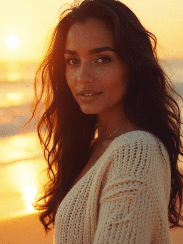 mulher de casaco que mantem o bronzeado no inverno